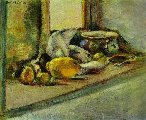 Каземир Малевич :: Голубой горшок и лимон. 1897.