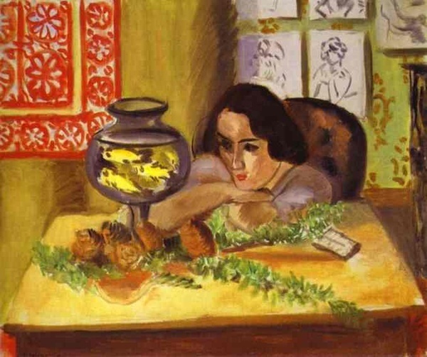 Каземир Малевич :: Женщина перед аквариумом. 1921.